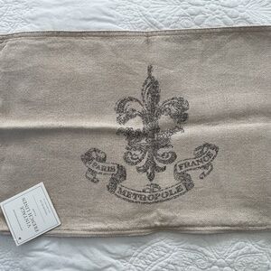 NWT Restoration Hardware Vintage French Linen Grain Sack Lumbar Pillow Cover